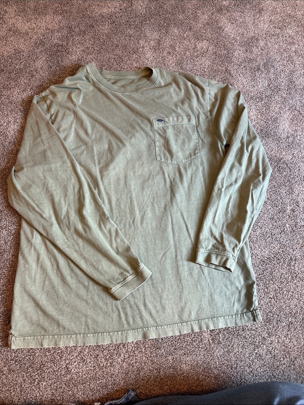 Bob Timberlake Long Sleeve Pocket Tee - Olive Green